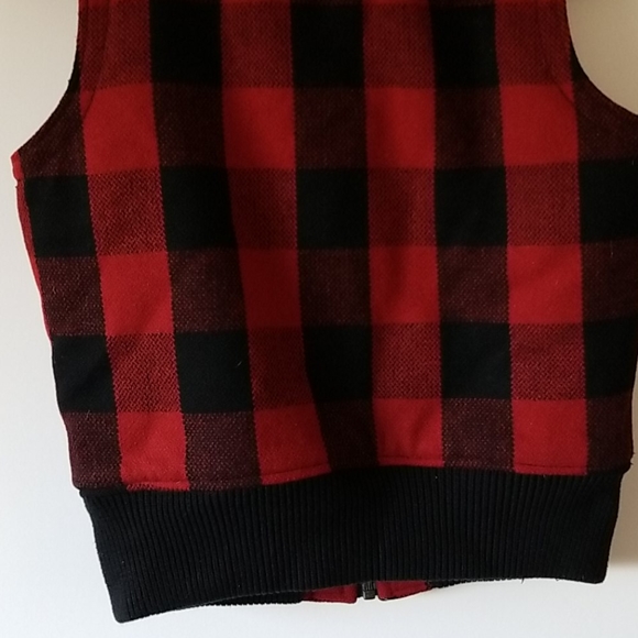 Madewell Red Buffalo Check Vest with Wool Lining - Picture 12 of 12